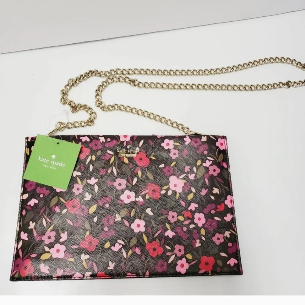 NWT Authentic Kate Spade Sima Floral Print Leather Crossbody/purse - Picture 5 of 11